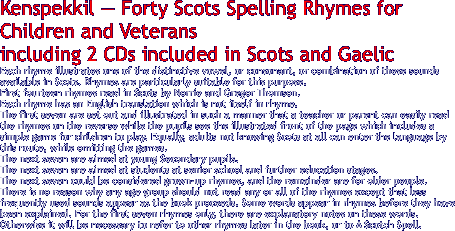 Kenspekkil — Forty Scots Spelling