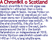 A Chronikil o Scotland Scotch chronikils